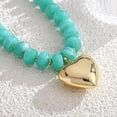 thumbnail image 3 of Leaf Resin Chunky Beaded Necklace for Women, Simple Modern Style Necklace Jewelry Accessory, 3 of 6