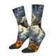 thumbnail image 1 of Balery Sunflower Field Spotted Dog Calcetas Largas con Estampado para Hombre y Mujer – Suaves y Transpirables, Talla Única (US 5-11), 1 of 6