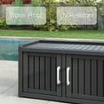 thumbnail image 5 of Outdoor Shoe Bench, Waterproof UV-Resistant Indoor Resin Shoe Cabinet, Entryway Shoe Storage with 2 Doors, Living Room, Bedroom, Black, 5 of 6