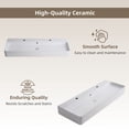 thumbnail image 5 of Los Flexi 43" x 16" Trough Sink, Extra Large Rectangular Ceramic Vessel Sink with Dual Faucet Holes and Pop-Up Drain for Wall-Mount & Above-counter, 5 of 13