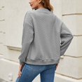 thumbnail image 4 of Siilsaa Fall Womens Clothes Women Long Sleeve Light Jackets Ladys Flannel Shirts 2024 Fall Fashion Trendy Grey,M, 4 of 5