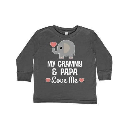 

Inktastic Grammy and Papa love me Grandchild Gift Toddler Boy or Toddler Girl Long Sleeve T-Shirt