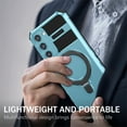 thumbnail image 6 of Jiahe Cover for Samsung Galaxy S22 Plus, Case with Invisible Stand,Compatible with MagSafe,Shockproof Magnetic Heavy Duty with Built-in Ring Holder Stand Hard Phone Case Cover, lightblue, 6 of 8