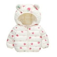 thumbnail image 2 of KYAIGUO 9M-5Y Unisex down Cotton Jacket Coat Fashion Print with Bear Ears Cozy down Cotton Zipper Jacket Coat, 2 of 7