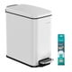 thumbnail image 1 of SONGMICS Bote de Basura, Cubo de Baño Pequeño de 10 L con Tapa, Cubo de Inodoro con Pedal, para Espacios Pequeños, Marco de Acero, Blanco LTB561W10V1, 1 of 5