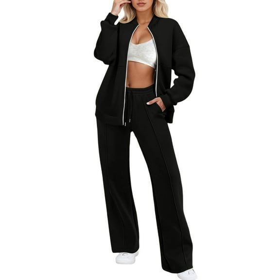 Women'S 2 Piece Sets - Long Sleeve Sweatshirt With Sweatpants Matching Lounge Sets for Women Leisure Wear Sets for Women