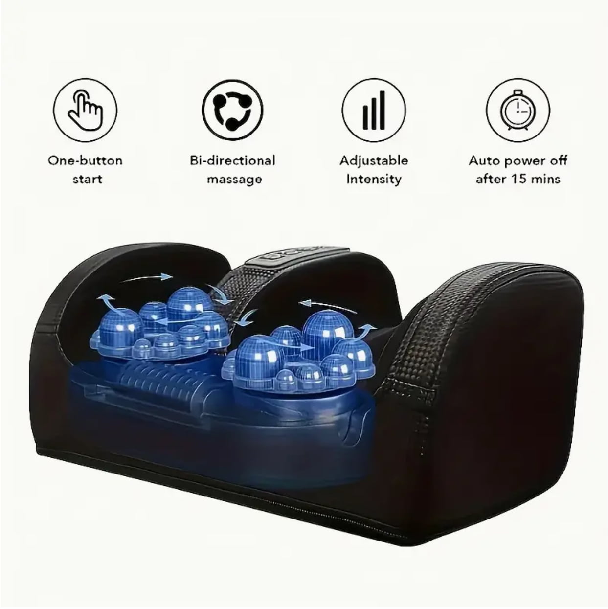 Foot Massager, Shiatsu Spa with Heat for Comfort and Relief, Gift, Black