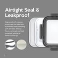thumbnail image 6 of Just Cook Glass Food Storage Container Set with Expandable Silicone Lids, 10PC Set - 3 Single Compartment, 2 Two Compartment, Designed to Help Everyday Kitchen and Lunch Organization, 6 of 11