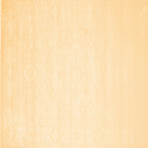 Ahgly Company Indoor Square Abstract Orange Contemporary Area Rugs, 5' Square