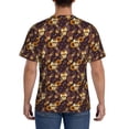thumbnail image 3 of Bixox Men's Sunflowers with Skull and Hand Printed Short Sleeve Skinny Athletic T-Shirt, 3 of 6