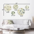 thumbnail image 4 of Designart "Leaves In Zen Tranquility" Plants Round Wall Art Set Of 5 - Green Bohemian Office Room Wall Art Set, 4 of 6