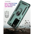 thumbnail image 6 of TechCircle Samsung Galaxy S21 Ultra Case, Ring Holder Kickstand Magnetic Hybrid Rugged Shockproof Cover, Darkgreen, 6 of 7