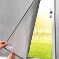 thumbnail image 3 of Dual-Sided Aluminum Foil XPE Insulation Film - Sunroom Window Car Sunshade Sunscreen Glass Sticker, Heat Insulation Waterproof Film for Home Auto Glass Heat Blocking & Protection, 39*12in, Silver, 3 of 8