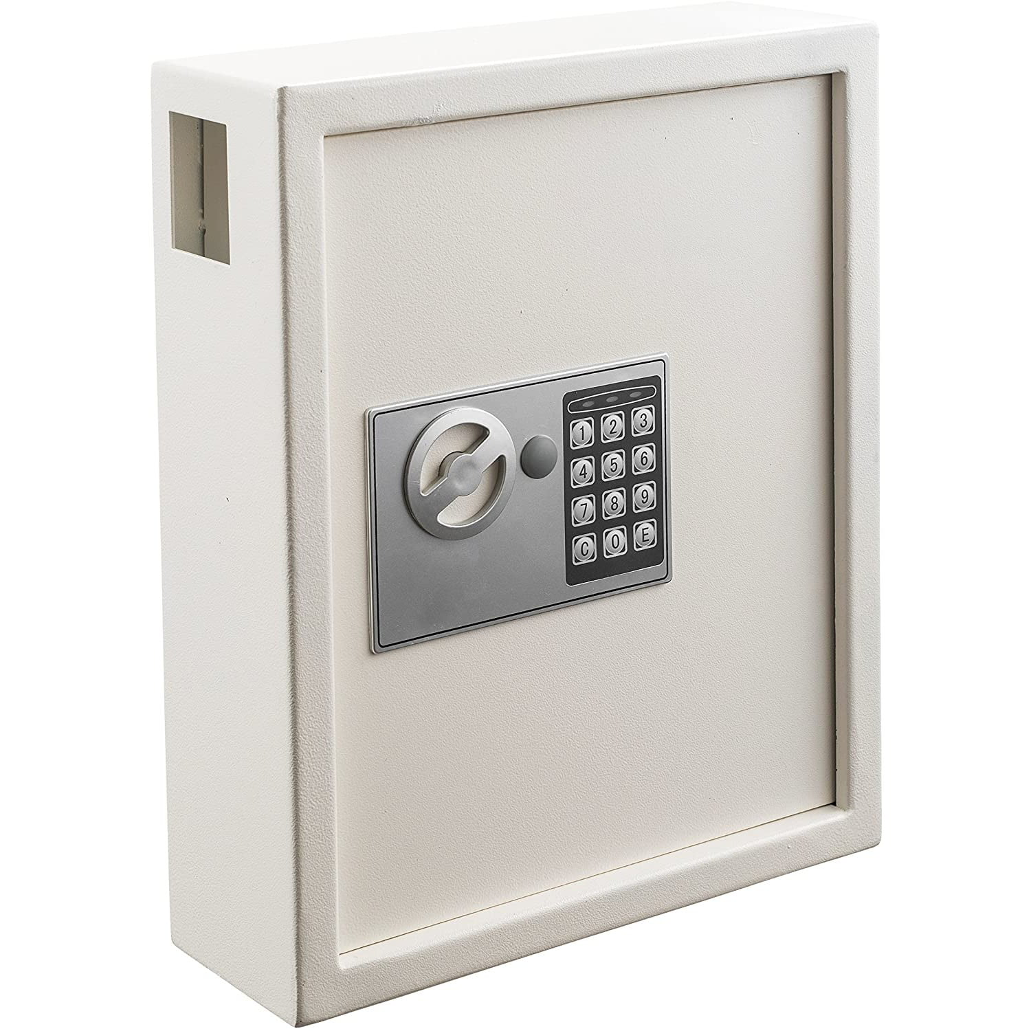 AdirOffice White Steel 40 Key Cabinet Digital Lock House Auto Key Storage Case 