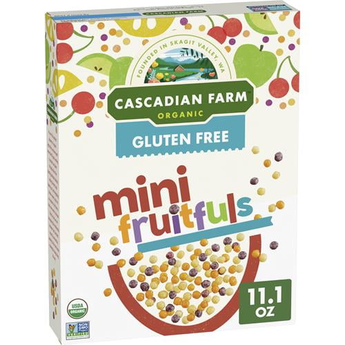 Cascadian Farm Organic Mini Fruitfuls Breakfast Cereal, Made With Whole Grain, Non-Gmo, 11.1 Oz - Pack of 2