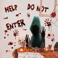thumbnail image 4 of Halloween Window Clings Decorations,Bloody Handprint Footprint Halloween Wall Decal Floor Clings, Scary Halloween Decoration Window Stickers, 4 of 5