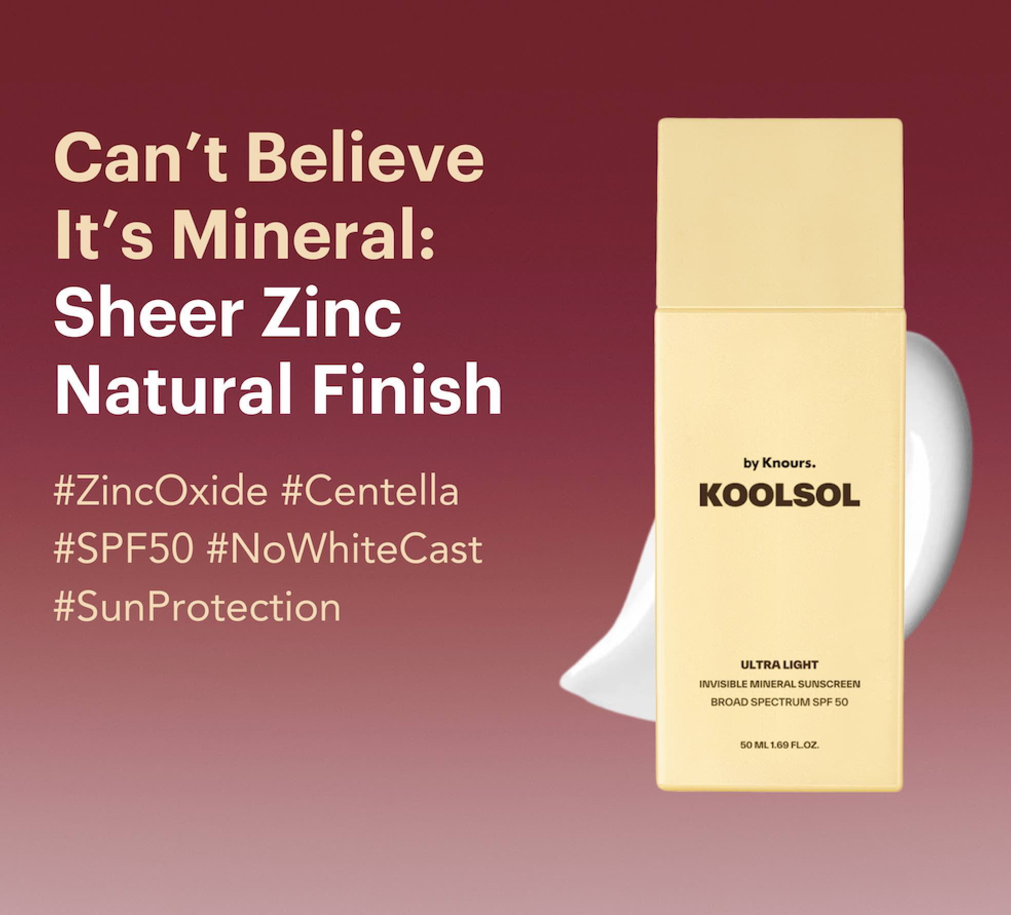 Koolsol by Knours Ultra Light Invisible Mineral Sunscreen Broad Spectrum SPF 50 50ml/1.69fl.oz.