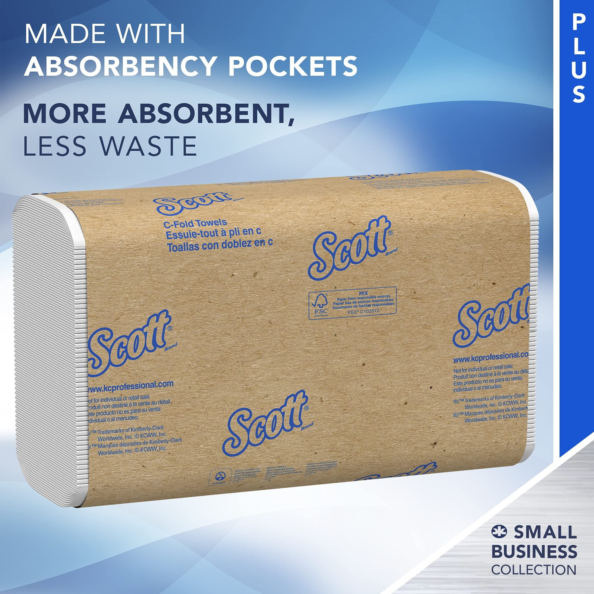 Scott C-Fold Paper Towels, Convenience Pack, 10 1/8 x 13 3/20, White, 200/Pack
