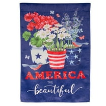 Evergreen Suede Textured House Flag - America the Beautiful, 29 x 43 inch Double Sided