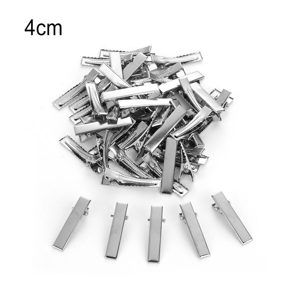 50Pcs Silver DIY Hair accessories Metal Hairpin Duckbill Clip Crocodile