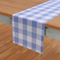 thumbnail image 4 of Linen Checkered Table Runners 72 Inches Long - 100% Pure Linen Hydrangea Blue Buffalo Plaid Table Runner 14 x 72 Inch Ideal for Dresser, Dining, 4 of 5