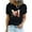 01 Black, variant on Valentine Top for Women, Floral Printed T Shirts for Women, Short Sleeve Tee Women's Lover Printed T-Shirt Crew Neck Short Sleeved Tops Blouse