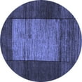 thumbnail image 1 of Ahgly Company Indoor Round Abstract Blue Contemporary Area Rugs, 7' Round, 1 of 4