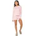 thumbnail image 3 of Celebrity Pink Waffle Sweater & Short Set, Sizes XS-XXXL, 3 of 5
