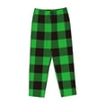 thumbnail image 4 of Kll Womens Buffalo Plaid Green Black Print Pajama Pants Soft Pajama Bottoms For Women Cozy Lounge Pants, 4 of 9