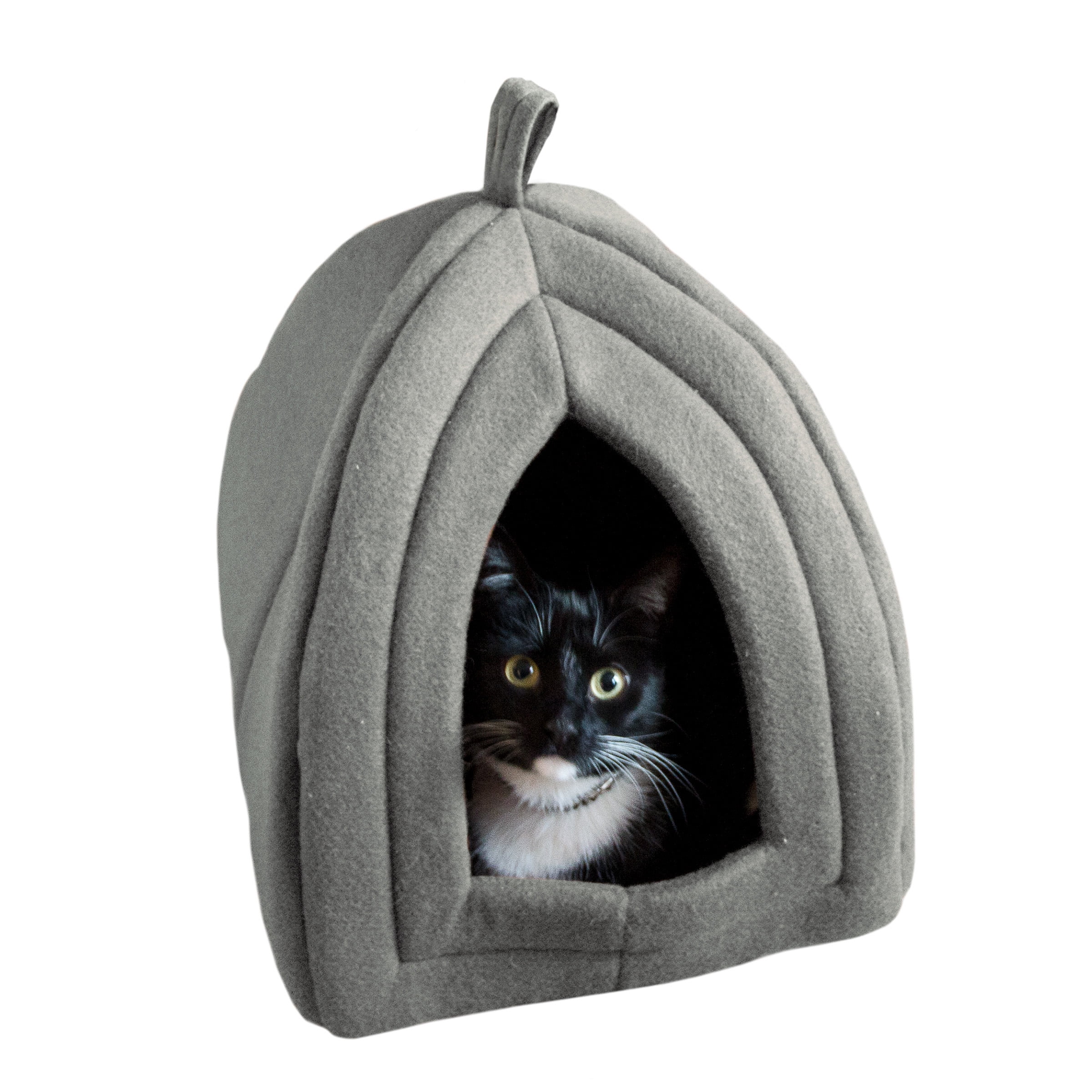 Machine Washable Self-Warming Beds House for Cats Dogs Love Dream Cat Beds for Indoor Cats Pet Tent Cave Bed for Cats Small Dogs Small, Grey Mouse
