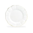 thumbnail image 2 of Grace Teaware White Gold Scallop Fine Porcelain 8" Dessert Plates Set of 4, 2 of 4