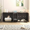 thumbnail image 2 of Modern Double Cat Litter Box  – Antique White – Hidden Hickory, 2 of 9