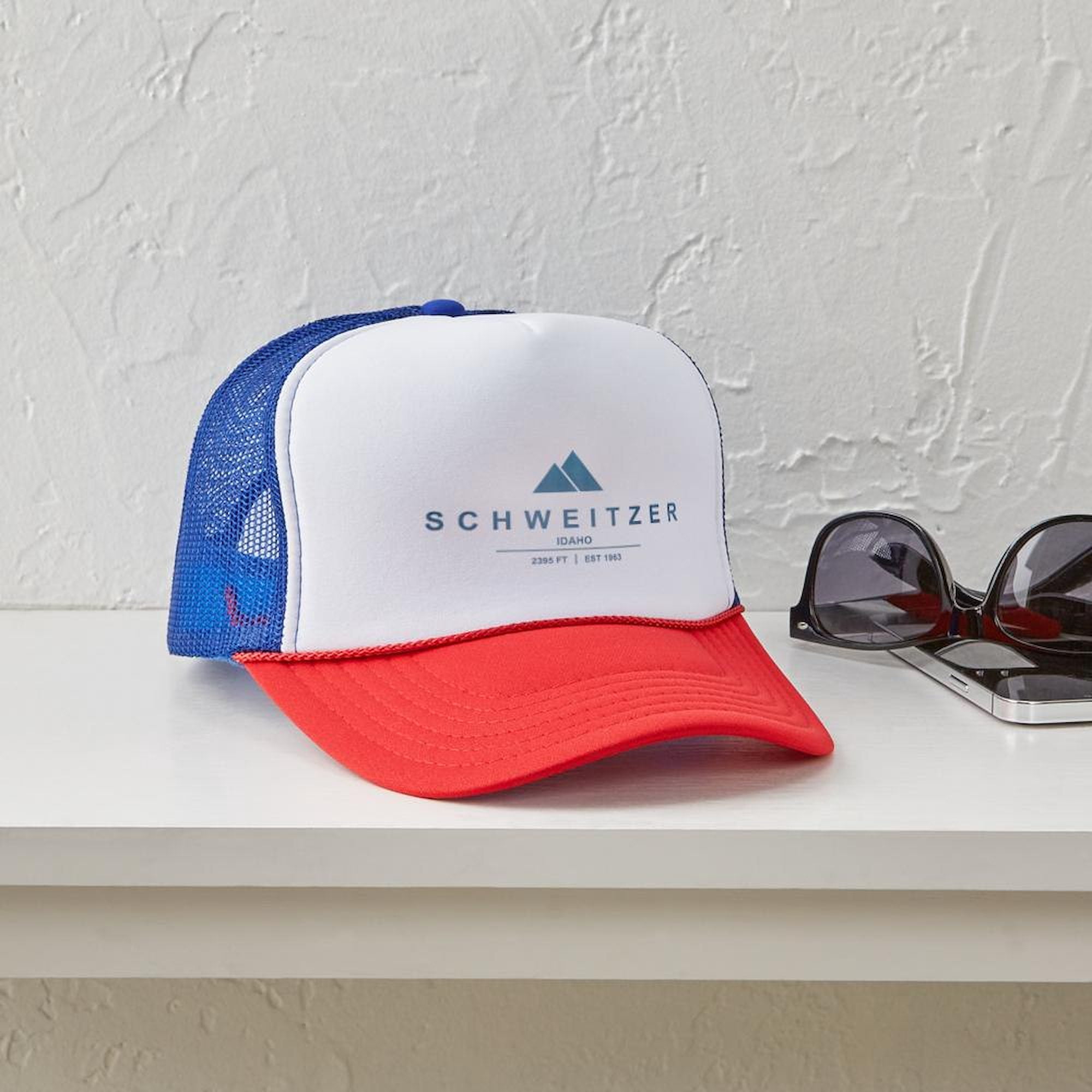 CafePress - Schweitzer Ski Resort Idaho - Adjustable Unisex Printed Trucker Hat with Mesh Back