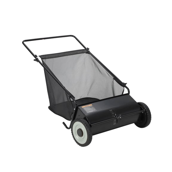 21-Inch Manual Push Lawn Sweeper with High-Speed Rotating Brushes, Heavy-Duty Steel Frame, Adjustable Height, 3.5 Cu.Ft Collection Bag – Ideal for Leaves, Grass Clippings, Mulch & Yard Debris Cleanup