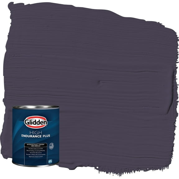 Glidden HEP Blackberry / Purple Semi-Gloss Exterior Paint with Primer, 1 Quart
