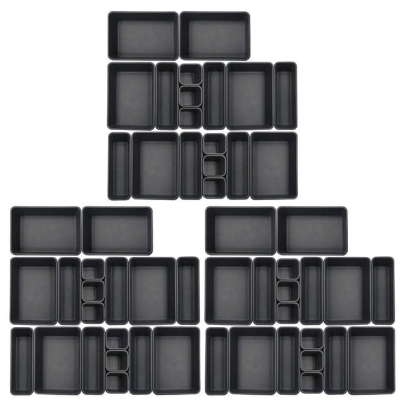 54 Pack Interlocking Drawer Organizer Tray, Multi-Purpose Desk Drawer Tray Organizer for Kitchen Bathroom Bedroom