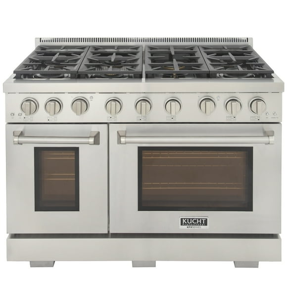 KUCHT Professional 48 in. 6.7 cu. ft. Liquid Propane Range with Sealed Burners, Griddle and Convection Oven in Stainless Steel