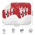 thumbnail image 2 of Red Christmas Reindeer Pattern Dish Drying Mat for Kitchen 1 Pack, Ultra Absorbent Microfiber Dishes Drainer Mats,18x24in(46x61cm), 2 of 4