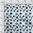 thumbnail image 2 of oneOone Cotton Poplin Medium Blue Fabric Poker Card Sewing Craft Projects Fabric Prints By Yard 42 Inch Wide, 2 of 4