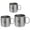 3pcs, variant on Titanium Alloy Camping Mug with Foldable Handle, Ultralight Portable Hiking Cup, Lightweight Travel Coffee Mug for Camping and Backpacking (Small)