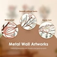 thumbnail image 4 of Dznils 3Pcs Metal Flower Wall Decor Farmhouse Minimalist Wall Art Hanging Wall Sculpture, Red, 4 of 12