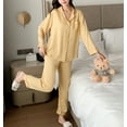 thumbnail image 2 of Richie House Pajamas Set Long Sleeve Womens Button Down Sleepwear Soft Pj Set S-L RHW4033, 2 of 3