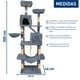 thumbnail image 5 of Torre para Gatos 2 M, Hamaca, Rascador, Árbol para Gatos, Cubierta de Felpa, Torre de Actividades, Escalador, Múltiples Niveles, Cuerda de Yute, Rampa, Juguete Colgante (Azul), 5 of 8