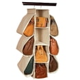 thumbnail image 2 of Bolso colgante, organizador de bolsos, armario, armario, estante a prueba de polvo, bolsa con 10 compartimentos, organizador de bolsas, 2 of 8