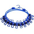 thumbnail image 2 of 2 Pack 11 Feet Windproof Clothesline with 12 Blue Clips, Adjustable Clothes Line for Home, Travel and Outdoor Hanging Clothes, 2 of 4