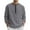 Gray, variant on Riecok Mens Tops Long Sleeve Crewneck Solid Color Half Button Plain Baseball Sport T Shirts Gray M