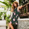 thumbnail image 2 of Fotbe Pink Sleeping Fox Vestido de Verano sin Mangas para Mujer – Vestido Midi Línea A, Estilo Camiseta Floral, Vestido Playero Casual y Fluido, 2 of 7