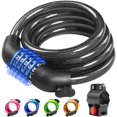 thumbnail image 3 of KEYSTP Bike Lock Cable with Combination,High Security 5-Digit Resettable Combination Bicycle Lock Anti-Theft, Scooter Lock with Mounting Bracket for Bikes and Scootersï¼ˆBlackï¼‰, 3 of 4