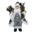 thumbnail image 2 of Poupée en Forme de Père Noël Décorative Style de Noël Adorable Modèle de Poupée en Tissu pour Fête Noir Rouge Assis, 2 of 13