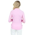 thumbnail image 3 of IBKUL Adult Female Adjustable Length Long Sleeve Polo, Candy Pink, Size: L (48000-CNP-L), 3 of 6